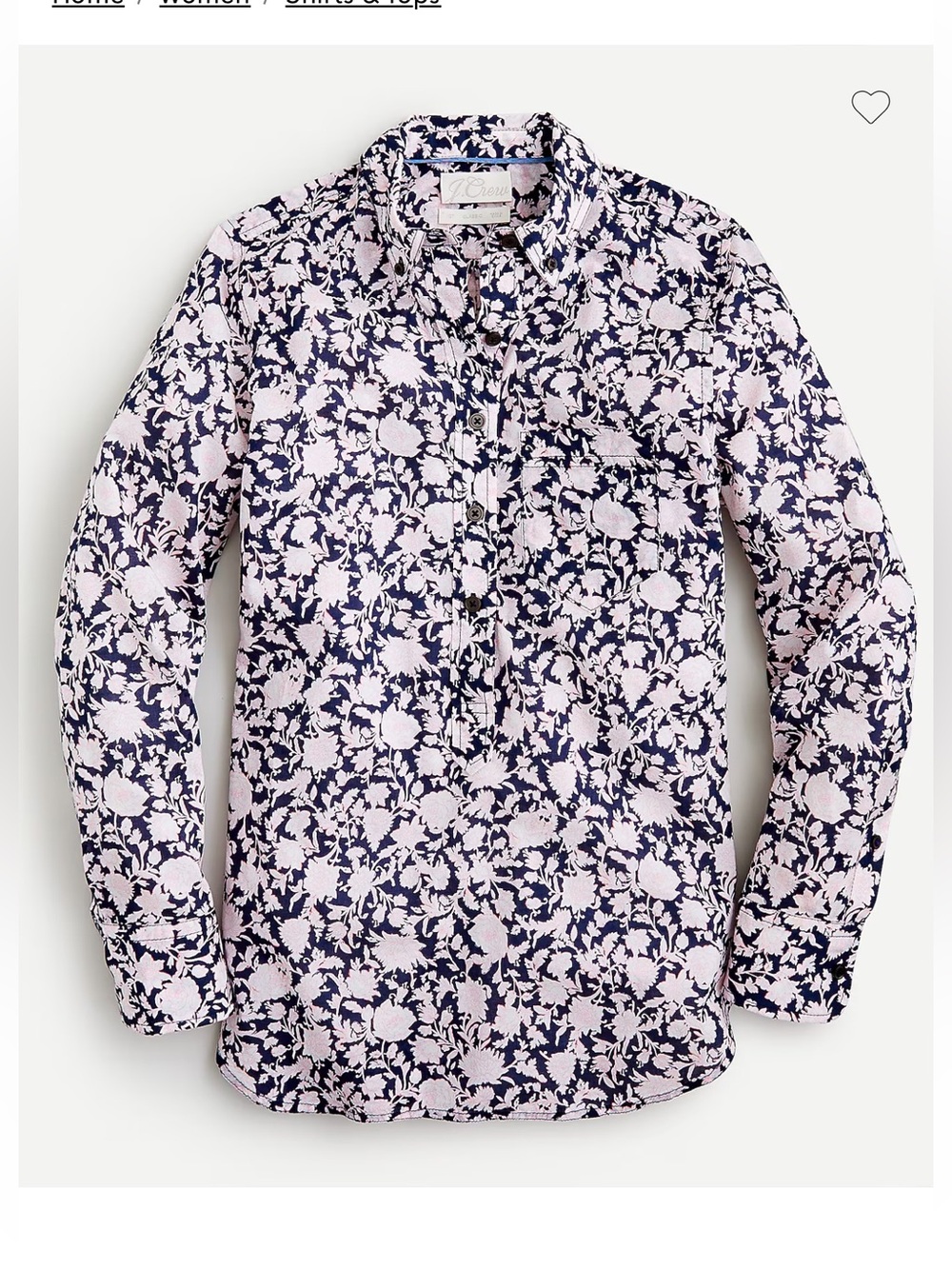 J. Crew Classic Fit Viole Popover Shirt